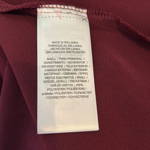 Lauren Ralph Lauren- Women’s Wine Tie-Front Dress - Size 4 - Picture 9 of 11